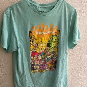Nickelodeon Light Blue Cartoon Graphic Tee